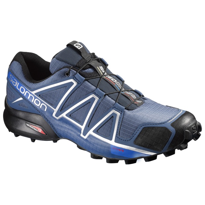 Salomon Israel SPEEDCROSS 4 - Mens Trail Running Shoes - Deep Blue/Black (VERD-29786)